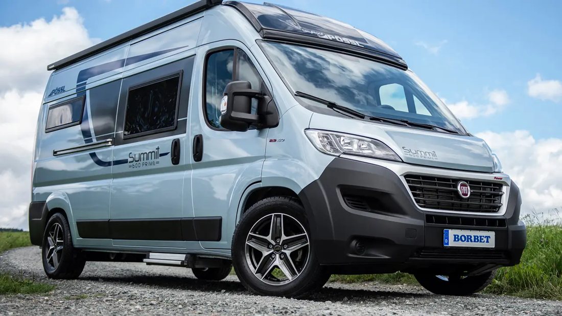 Buscamper op Fiat Ducato met Borbet lichtmetalen velgen