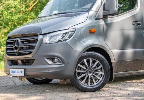 Mercedes Sprinter camper met Borbet lichtmetalen velgen